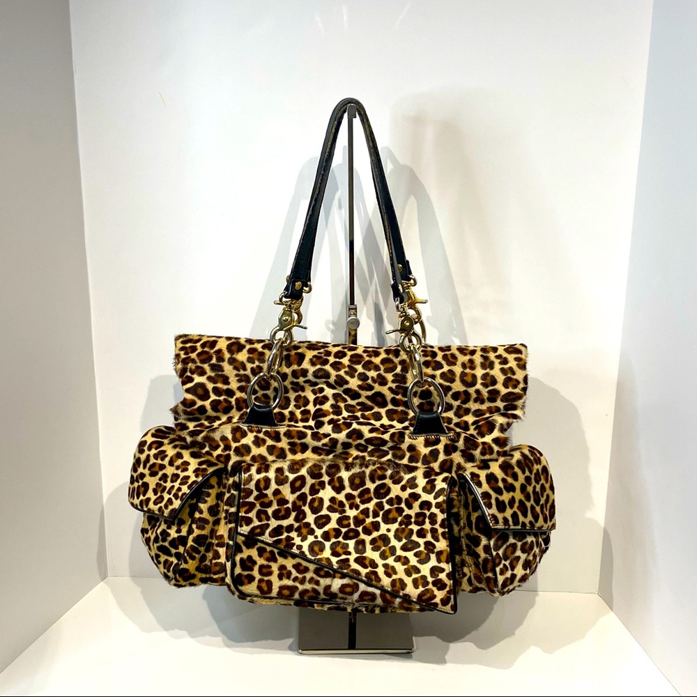 Be and D convertible leopard bag